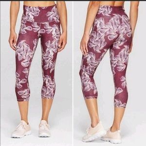 C9 By Champion- Floral Orchid Maroon Purple Leggings